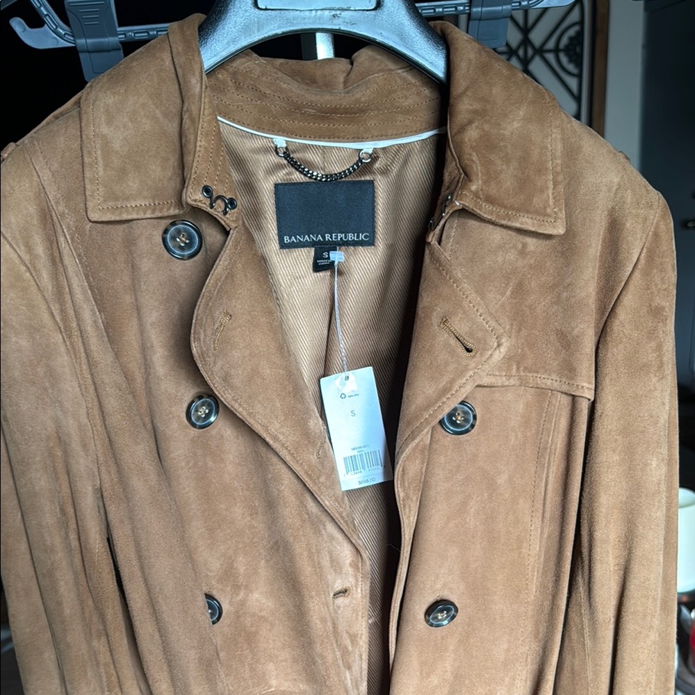 Banana Republic Tan Trench Coat Classic Style